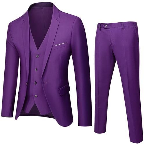 Business Suit Jacket Coat Blazers Trousers Waistcoat Men's Wedding Three Pieces Pants Vest Large Size Professional Suits