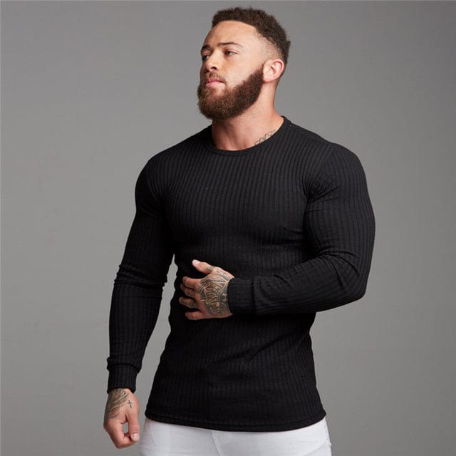 Men's Slim Fit Hooded Turtleneck Knit Pullover Sweater