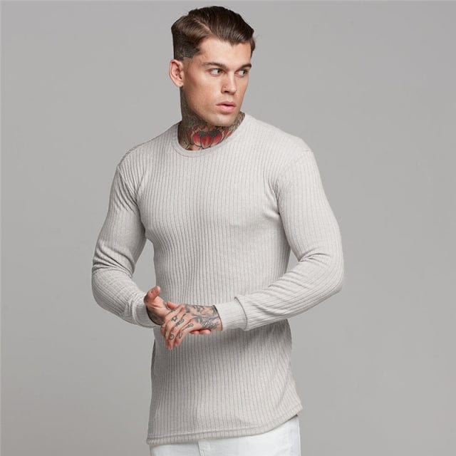 Men's Slim Fit Hooded Turtleneck Knit Pullover Sweater
