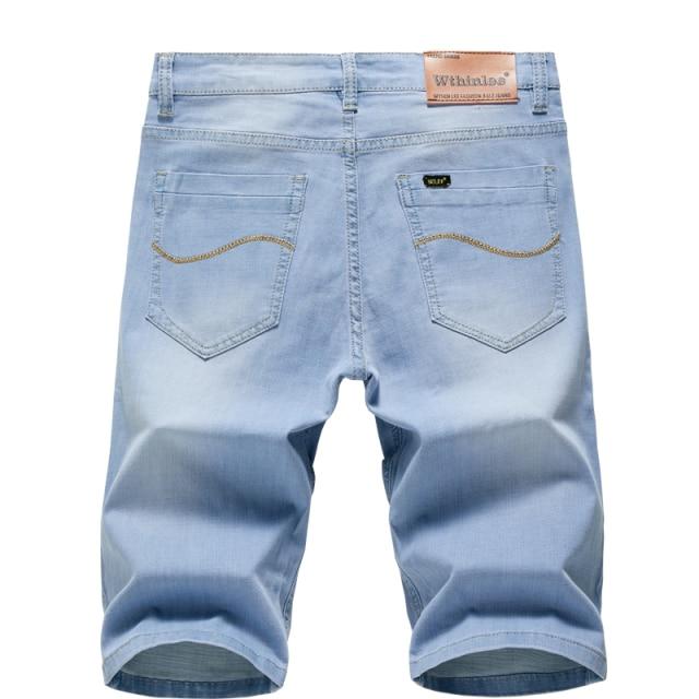 Men's classic denim shorts detail