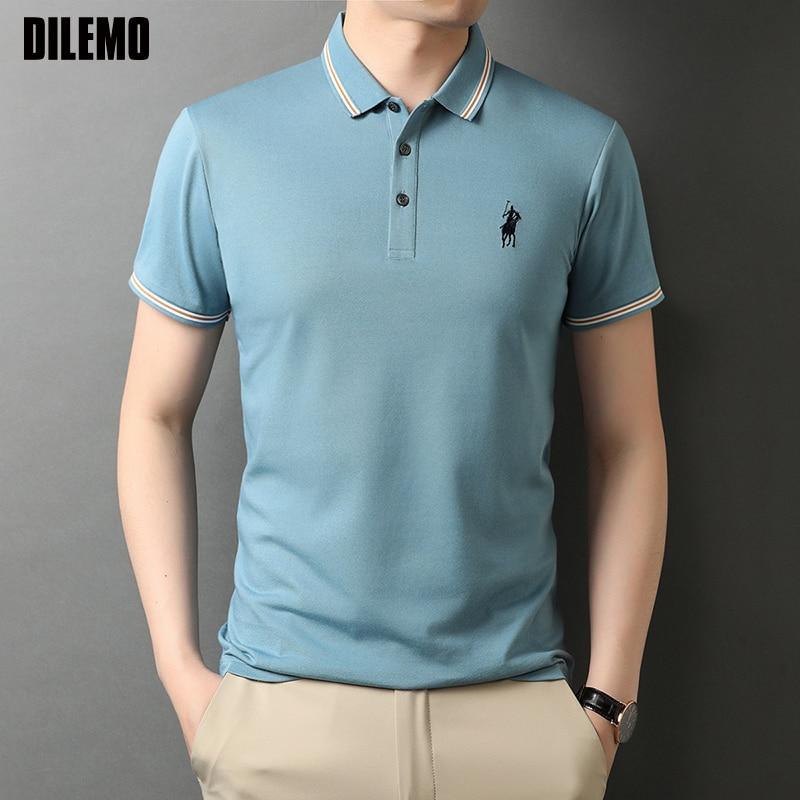Men's short-sleeve turn-down collar polo shirt