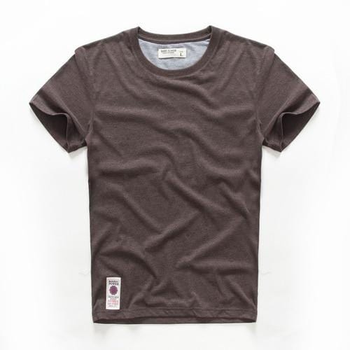 Men's T-shirt Cotton Solid Color t shirt Men Causal O-neck Basic Tshirt Male High Quality Classical Tops