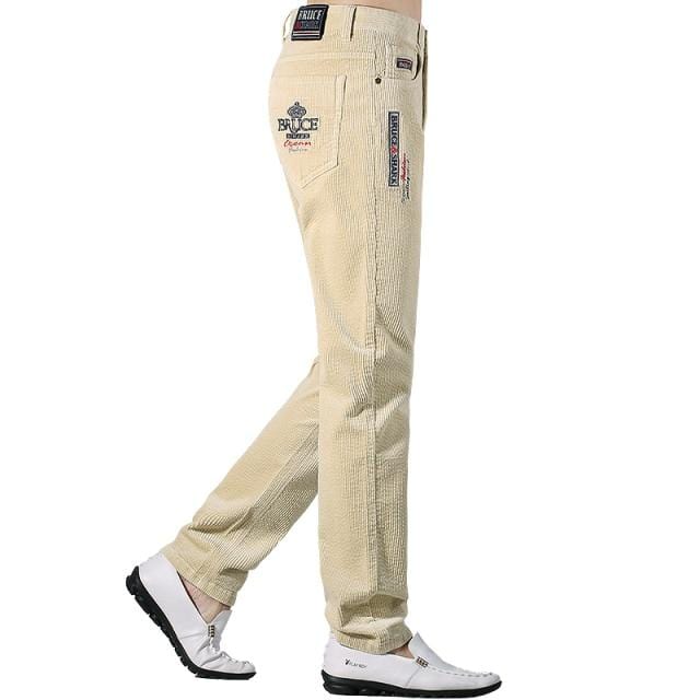 Men's Corduroy Straight Stretch Business Pants