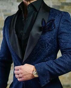 Men's White Shawl Lapel Jacquard Wedding Tuxedo