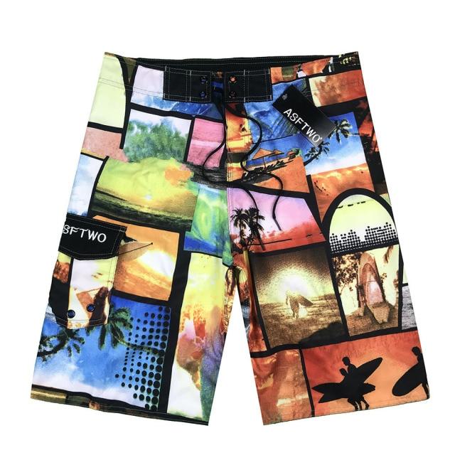 New Board Shorts Men Swimwear Quick Drying Swimming Trunks For Men short de bain homme Bermuda Beach Surfing Shorts Man Swimsuit