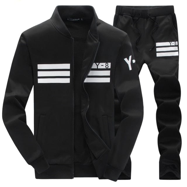 Men's Zipper Sweatshirt and Sweatpants Tracksuit