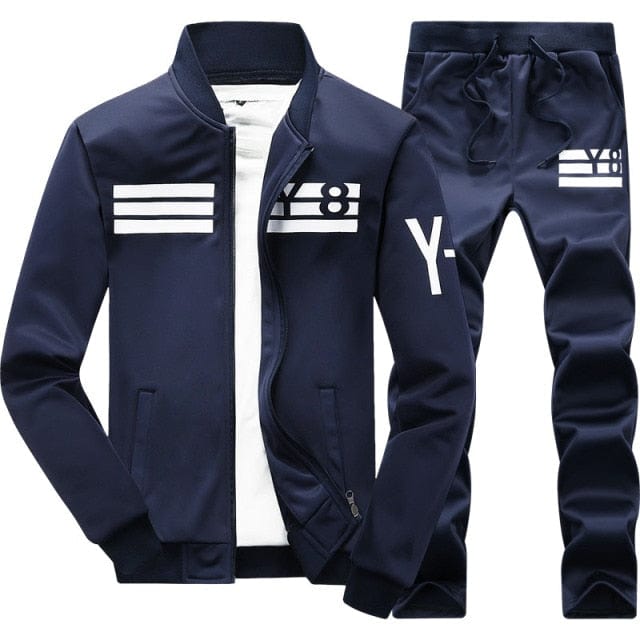 Men's Zipper Sweatshirt and Sweatpants Tracksuit