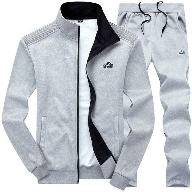 Men's Zipper Sweatshirt and Sweatpants Tracksuit