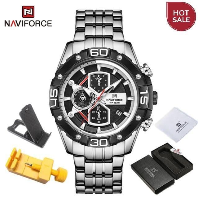 Men's military chronograph watch with box product photo