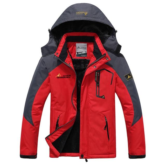 Men's Winter Waterproof Ski Jacket and Pants Set, Windproof Snow Suit