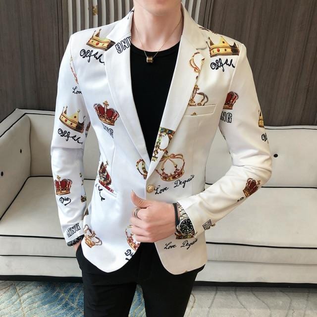 Men Blazer 2021 Spring New Colorblock Plaid Blazer Men Slim Casual Man Blazers Wedding Business Party Clothing Dress Men Coats