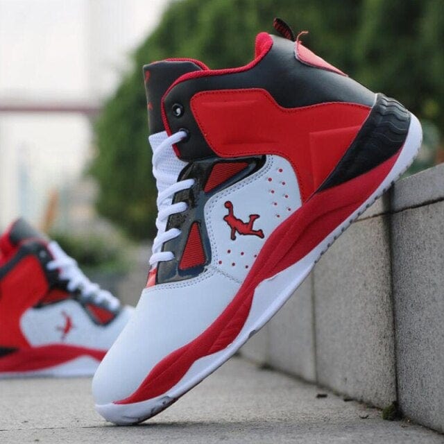 Men's High-Top Leather Cushioned Light Basketball Sneakers