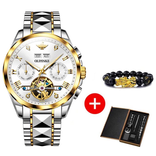 Men's Tungsten Steel Automatic Mechanical Wrist Watch