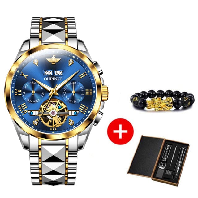 Men's Tungsten Steel Automatic Mechanical Wrist Watch