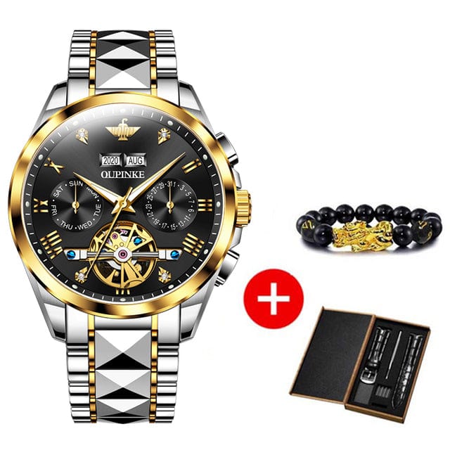 Men's Tungsten Steel Automatic Mechanical Wrist Watch