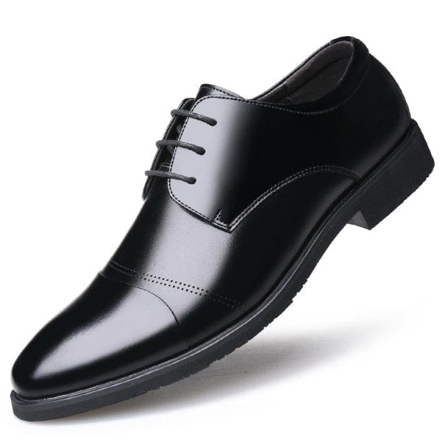 Men's Height-Increasing Oxford Dress Shoes, 6cm Lift, Size 46