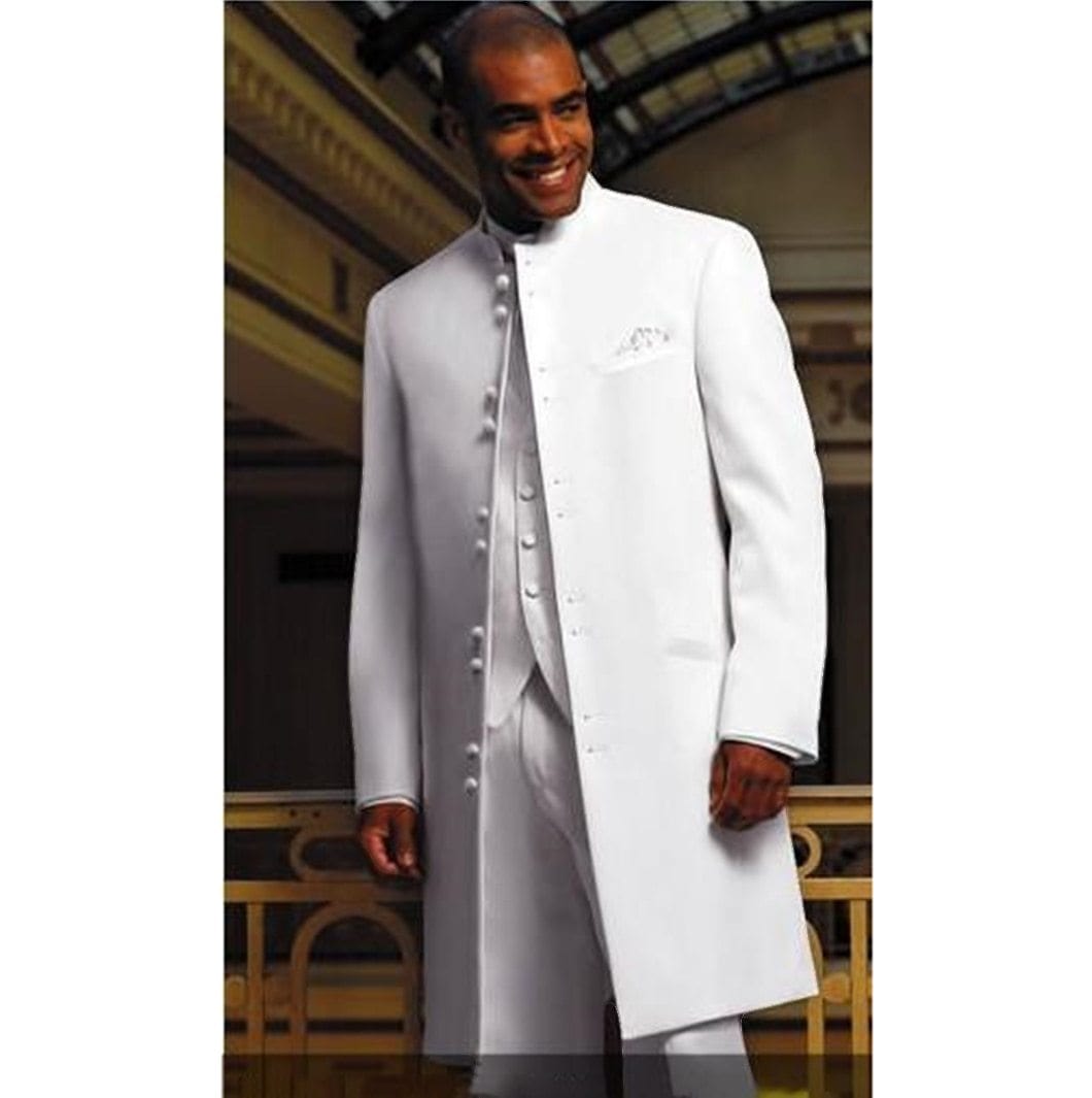Men's White Groom Tuxedo 3-Piece Suit