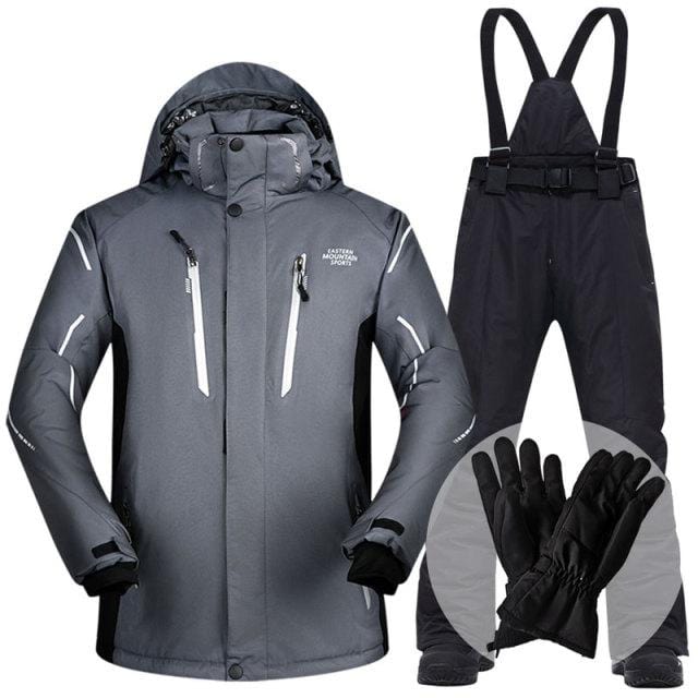 Men's Waterproof Windproof Winter Ski Jacket and Pants Set