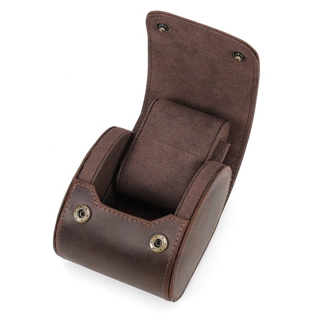 Leather Watch Roll Box 3-Slot Case Organizer for Men and Women