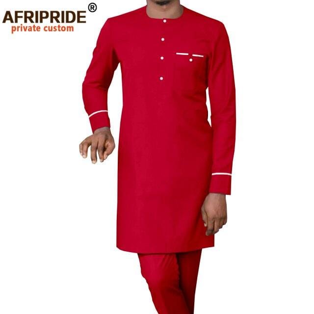 Men's African Dashiki Shirt and Pants Tracksuit Set