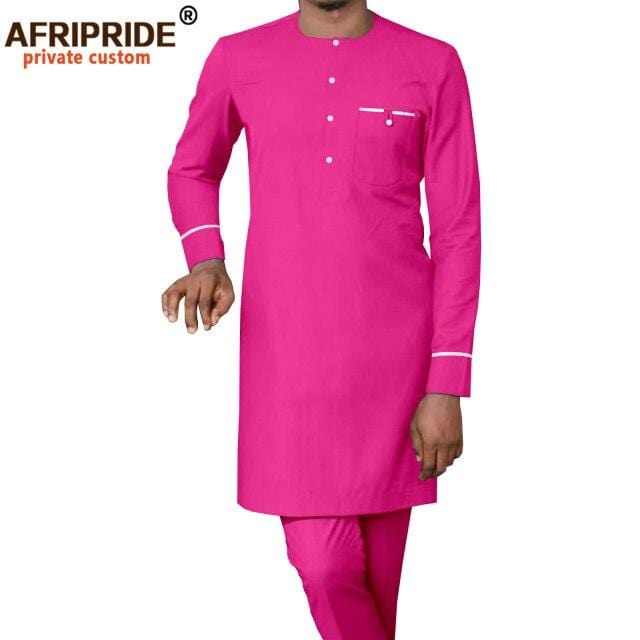 Men's African Dashiki Shirt and Pants Tracksuit Set