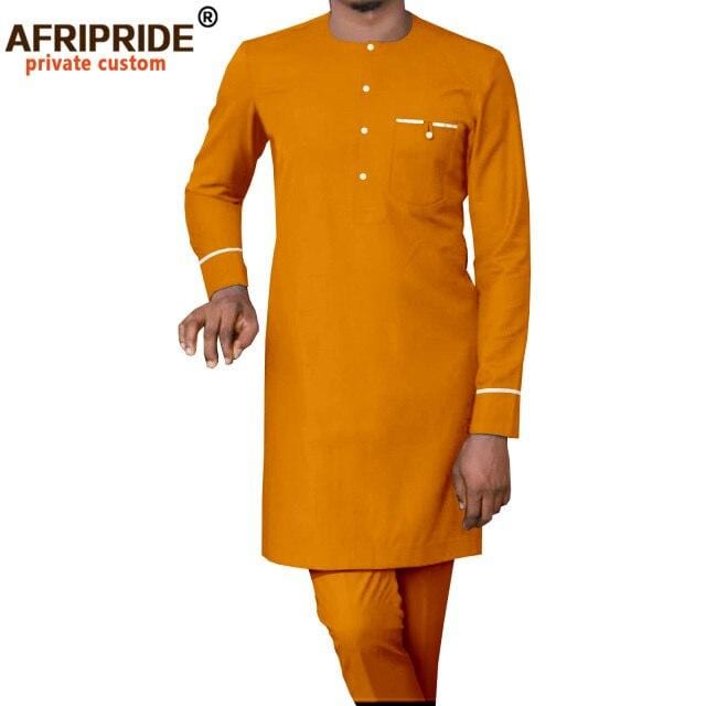 Men's African Dashiki Shirt and Pants Tracksuit Set