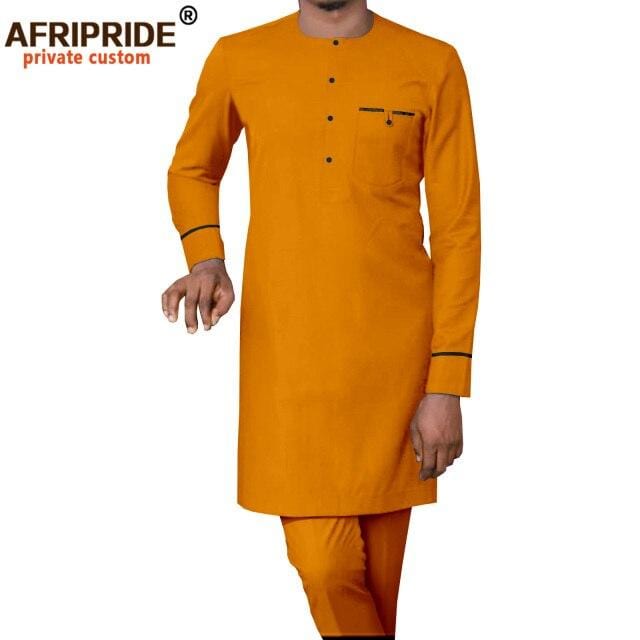 Men's African Dashiki Shirt and Pants Tracksuit Set