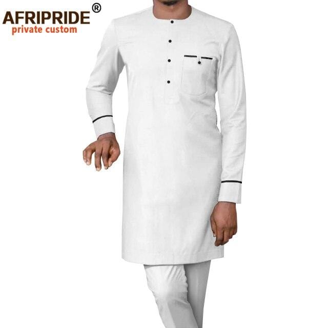 Men's African Dashiki Shirt and Pants Tracksuit Set