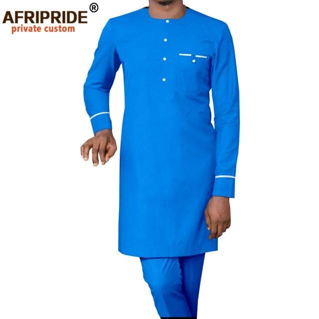 Men's African Dashiki Shirt and Pants Tracksuit Set