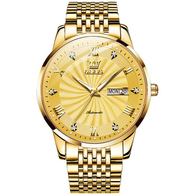 Men's Automatic Mechanical Waterproof Steel Wristwatch, 41mm