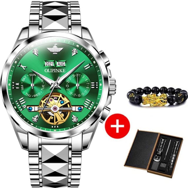 Men's Tungsten Steel Automatic Mechanical Wrist Watch