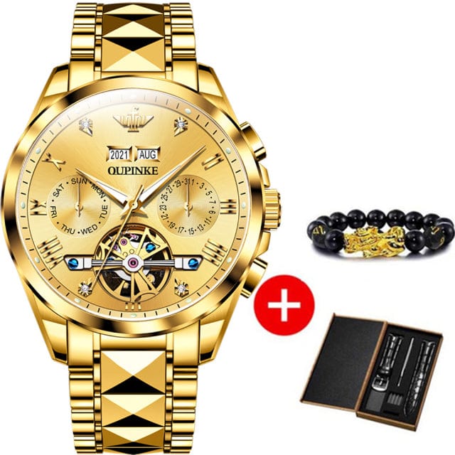 Men's Tungsten Steel Automatic Mechanical Wrist Watch