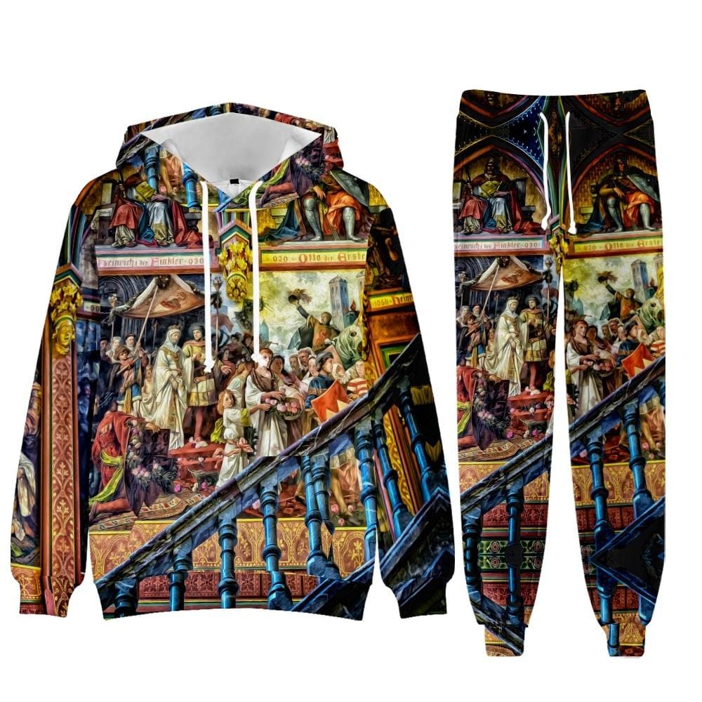 Men's Baroque Fleece Hoodie and Jogger Tracksuit