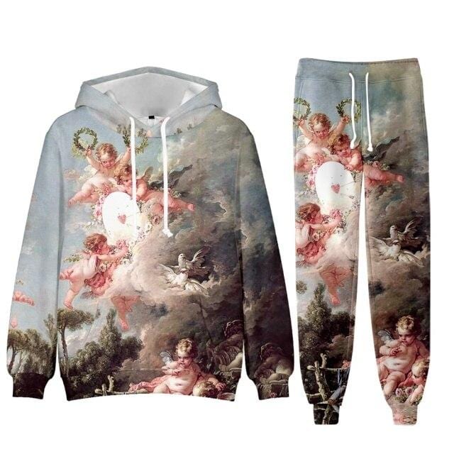 Men's Baroque Fleece Hoodie and Jogger Tracksuit