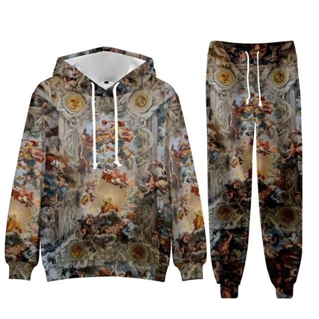 Men's Baroque Fleece Hoodie and Jogger Tracksuit