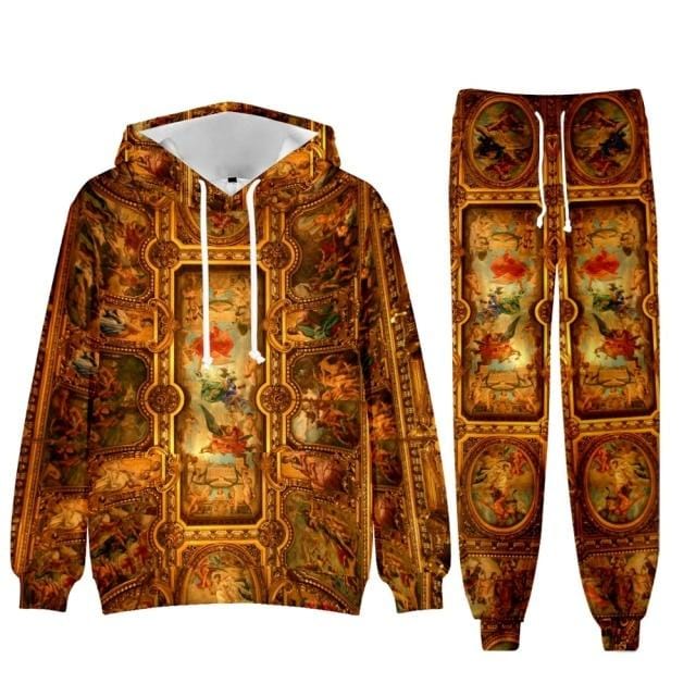 Men's Baroque Fleece Hoodie and Jogger Tracksuit