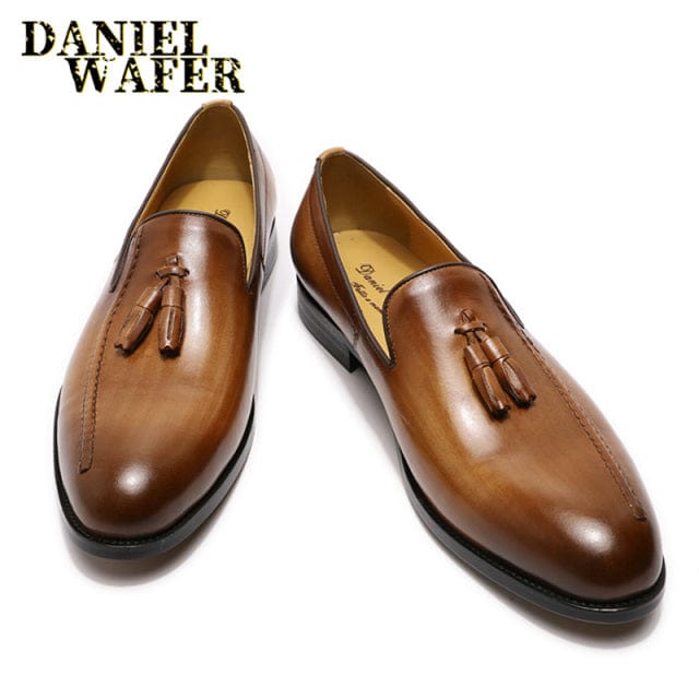 Men's tassel loafers alternate angle