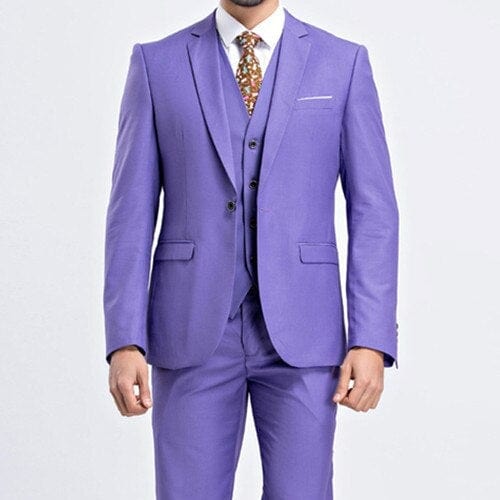 Men's Slim Fit Three-Piece Blazer Vest and Pants Tuxedo Suit