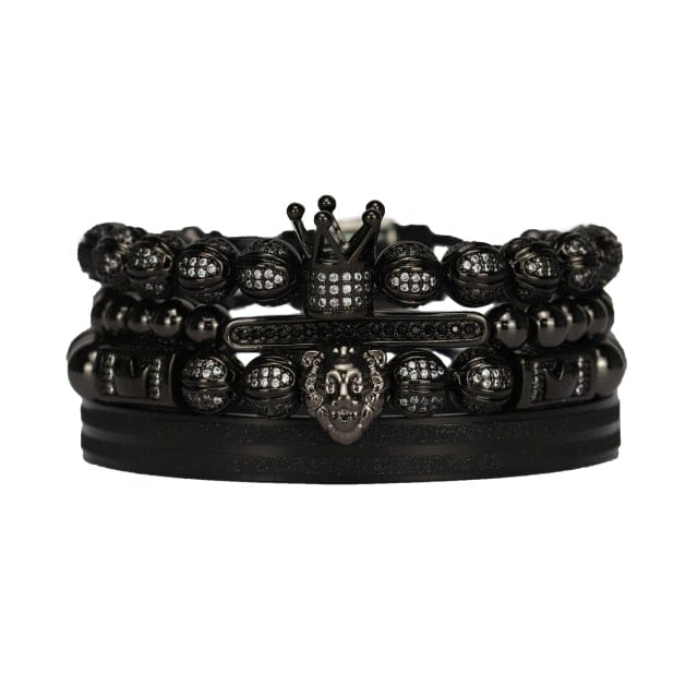 Men's crown lion bracelet set colorway 4824d