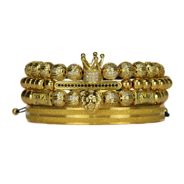 Men's crown lion bracelet set colorway 4824a