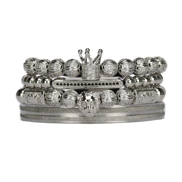Men's crown lion bracelet set colorway 4824b