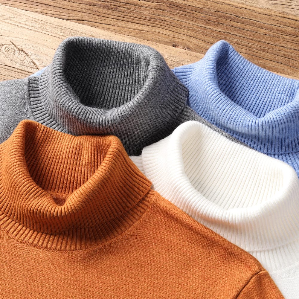 Men's Thick Turtleneck Casual Pullover Sweater