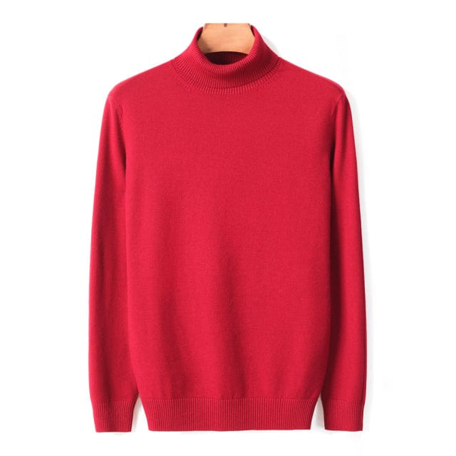 Men's Thick Turtleneck Casual Pullover Sweater