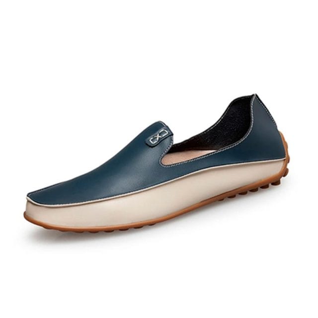 Men's Leather Slip-On Casual Loafers, Breathable Driving Shoes