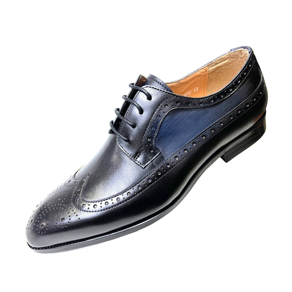 Men's Italian Print Lace-Up Leather Oxford Wedding Dress Shoes