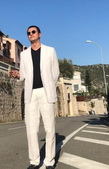 Men's Tailor-Made Summer Linen Two-Piece Beach Wedding Suit, Jacket Pants