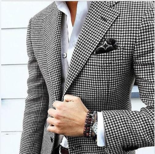 Men's Shiny Silver Grey Peak Lapel Wedding Tuxedo Set