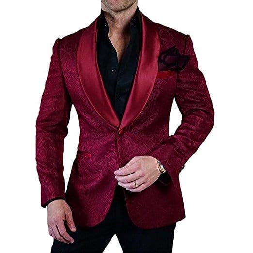Men's Shiny Silver Grey Peak Lapel Wedding Tuxedo Set
