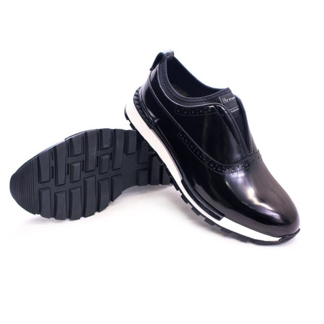 Men's Leather Glossy Non-Slip Casual Sneakers Wedding Dating Shoes