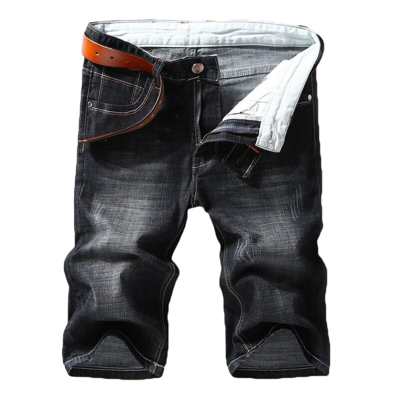 Men's Slim Fit Thin Elastic Denim Shorts